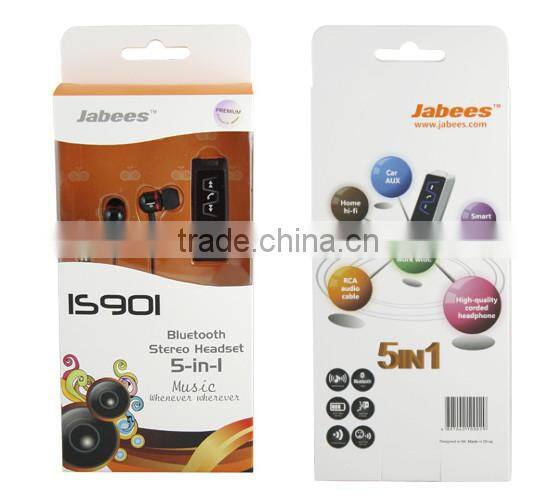 5 in 1 Design Bluetooth Earphone Stereo Headset with Microphone Brand New
