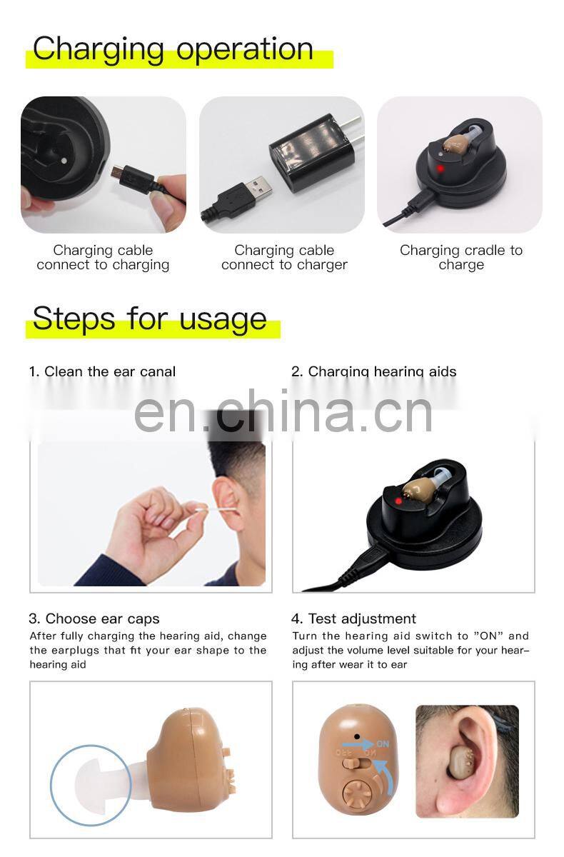 Goodmi Rechargeable Digital Hearing Aids GM-12 for Ear Hearing Loss Elder Amplifier
