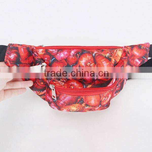 Customize Fanny Pack Sublimation Print Crawfish Polyester Fanny Pack 2016