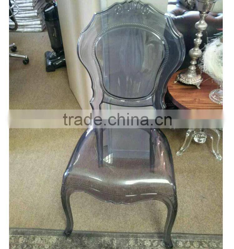 High quality PC wedding clear glass chair