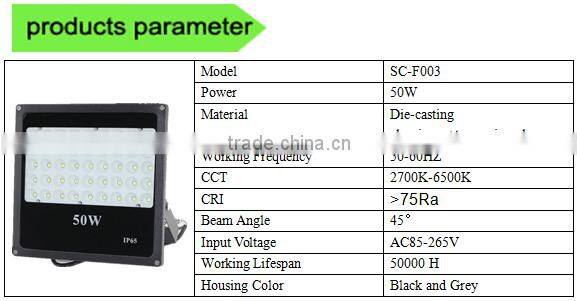 Wholesale high brightness 50watt led flood lights with lens ip65 beam angle 45 degree