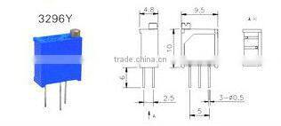 3296Y multi-turn cermet Trimmer potentiometer 500 ohm 3.3K ohm 4.7k ohm, 4k7 ohm