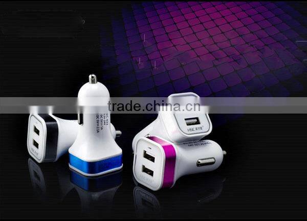 2 USB Car Charger LED Cigarette Lighter 5V 2A USB Car Charger For IPhone/Samsung