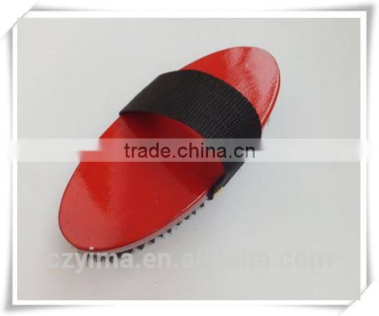 wooden horse brush with nylon strap