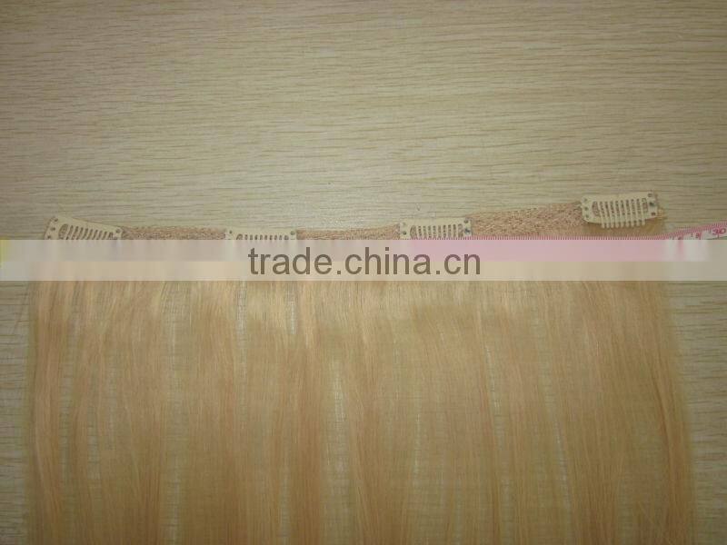 Factory price 2014 new arrival 100% human remy clip in hair extension