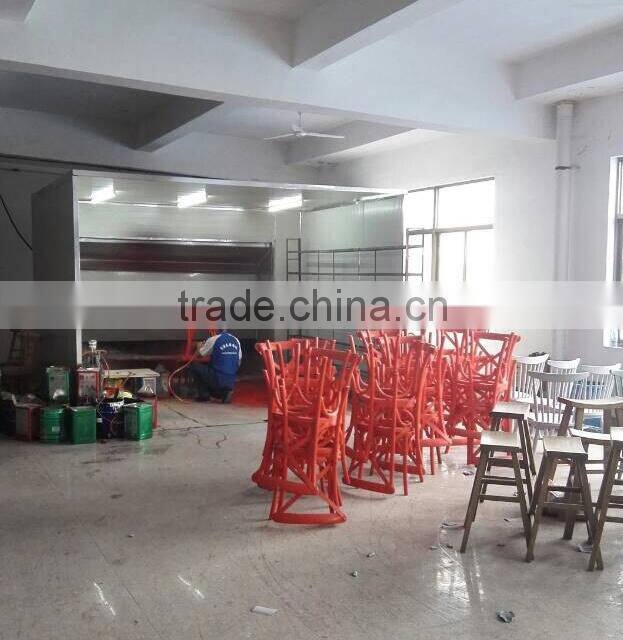 RCH-4002 French style rattan wood solid oak cross back chair