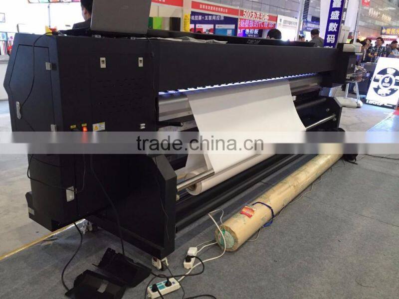 Heavy duty Funsunjet FS3202K 3.2m / 10ft outdoor and indoor advertising printing machine with two DX5 heads 1440dpi