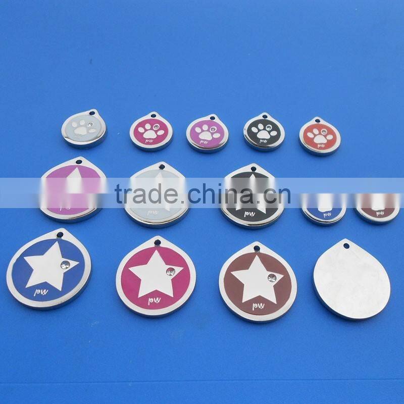 Round USA Flag Dog Tag Engraved With Custom Image