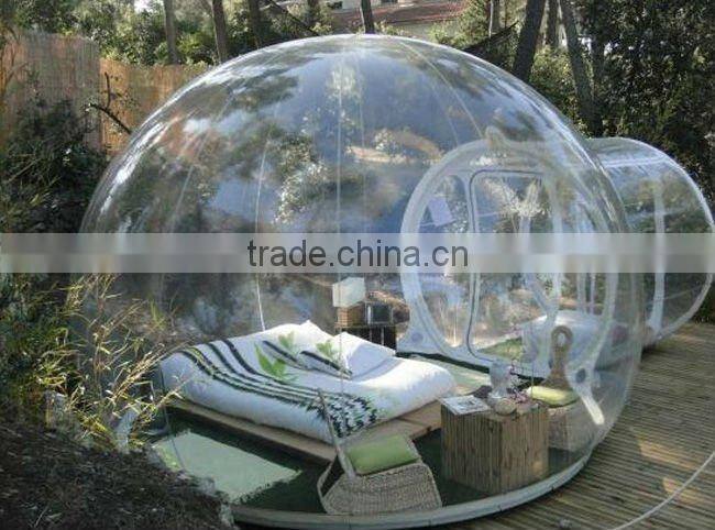cheap air sealed camping inflatable clear tent/ inflatable dome shaped tent