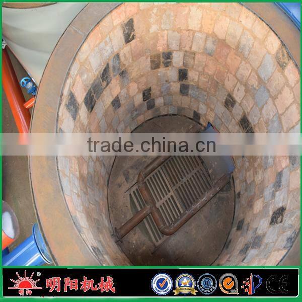 Smokeless Mingyang brand wood briquette carbonization furnace with electric hoist