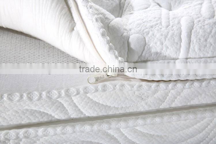 Removable pillow top pocket spring mattress for hotel furniture