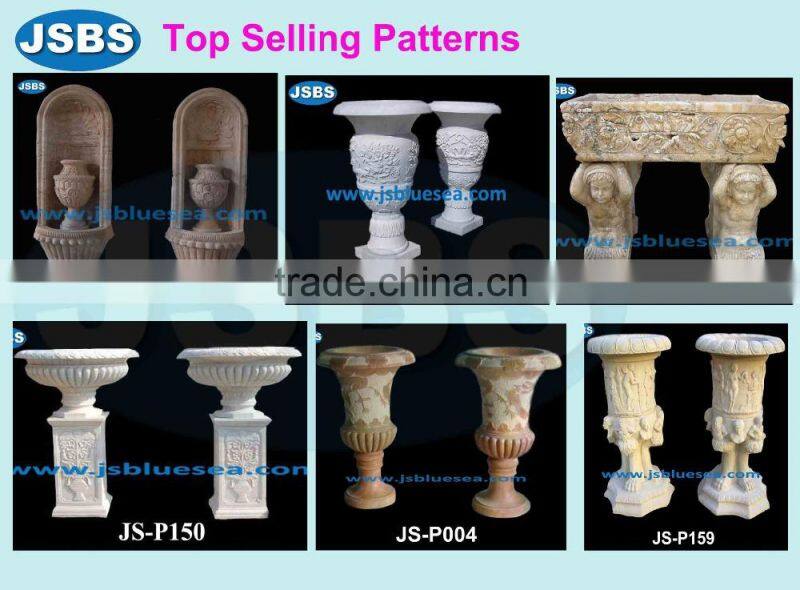 design carved marble large outdoor planters