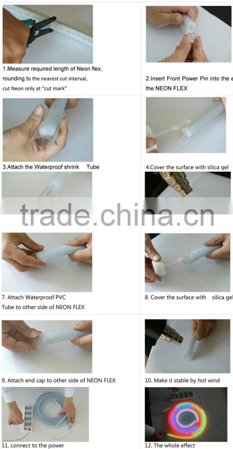 IP68 Waterproof 360 degree led neon flex tube light