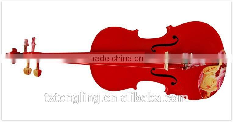 Red Colorful Violin With Cases TL-DS001