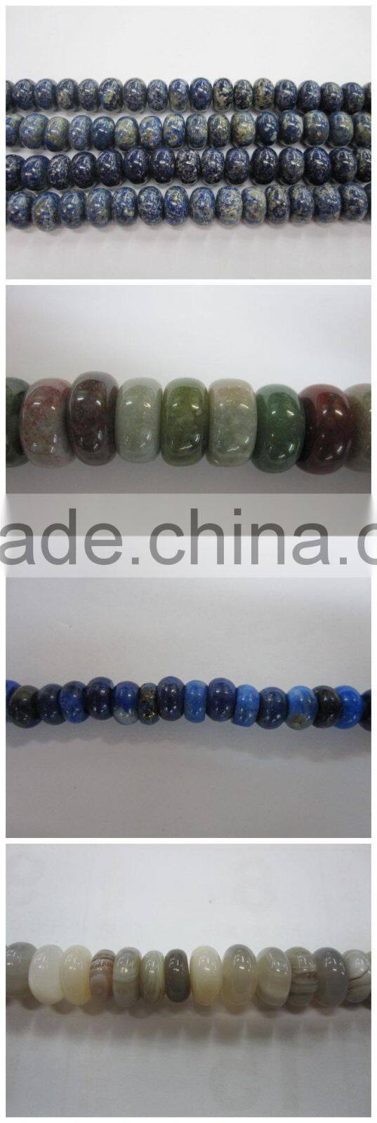 Wholesale natural Mixed stone rondelle beads for jewellery making