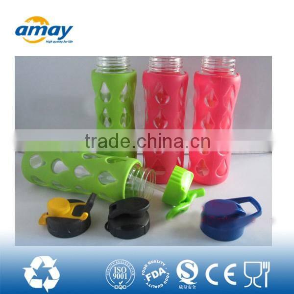 2016 New arrivals best selling products plastic bottles joyshaker hot glass water bottle with mental lid 2646