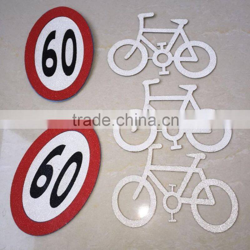 Road safety adhesive warning tape yellow reflective marking tape