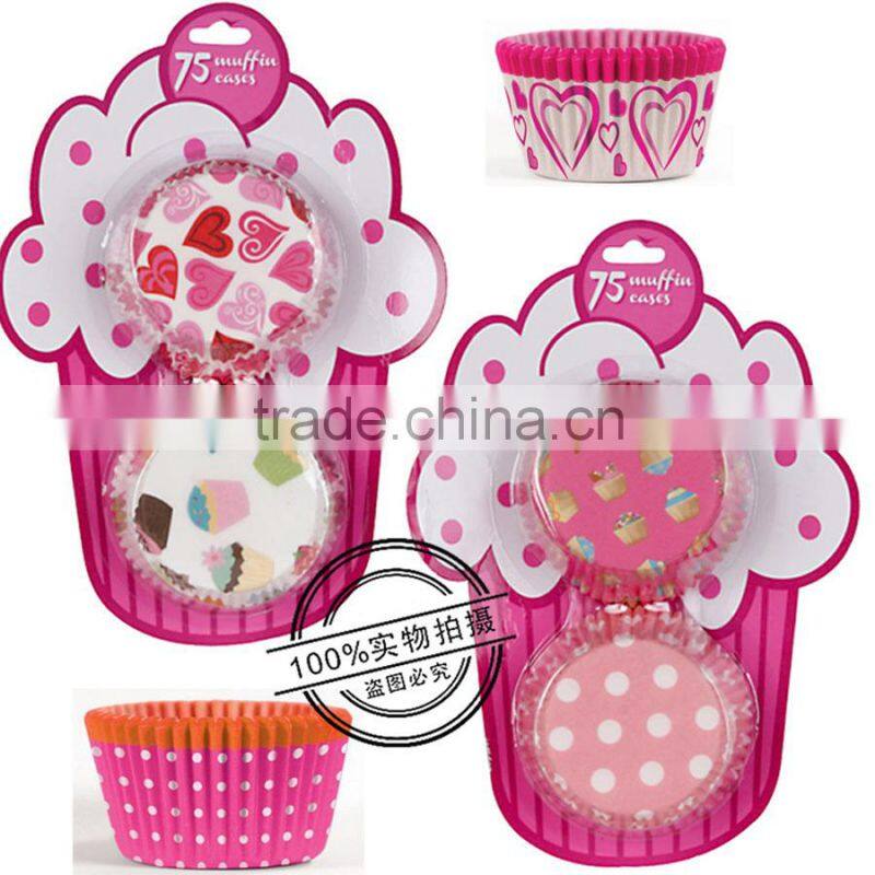 Cupcake cup with PVC holder pack / baking cake cups