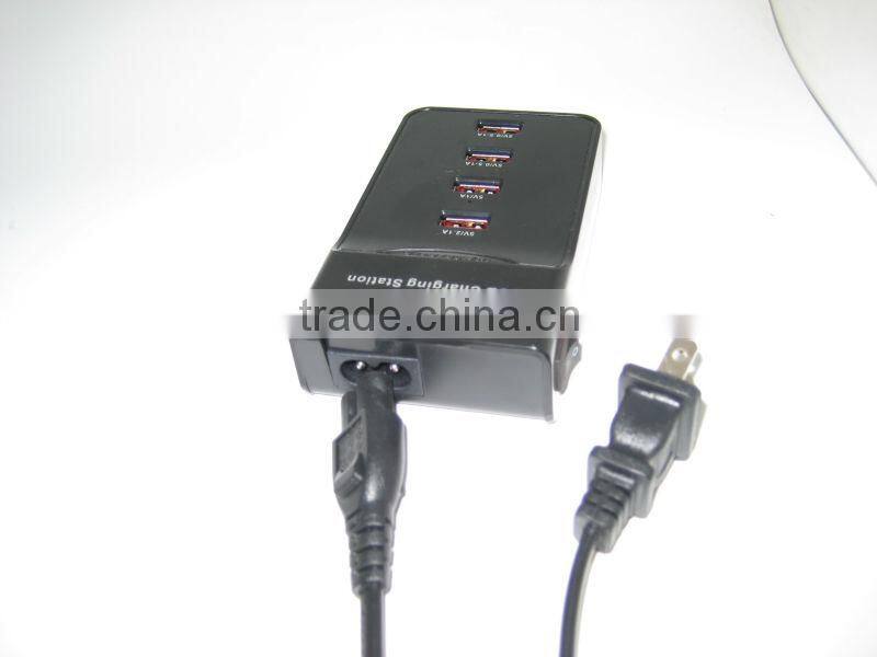 Hot selling portable USB charger station with switch