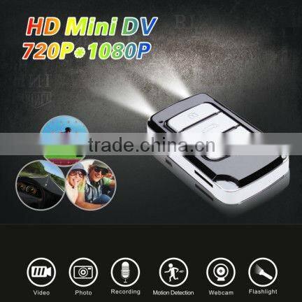 Factory Offer Torch+Web Camera Real HD 720P Car Key Chain DV Motion Detection 808A Car Key Camera