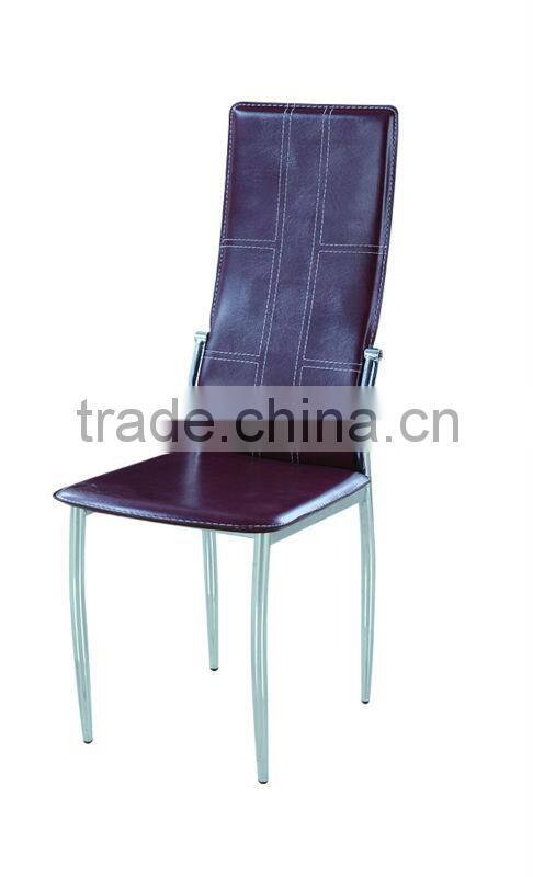 wholesale PVC seat & back metal tube dining chair