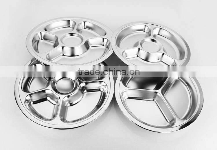 bulk stainless steel lunch dinner plates tray dinnerwares wholesale
