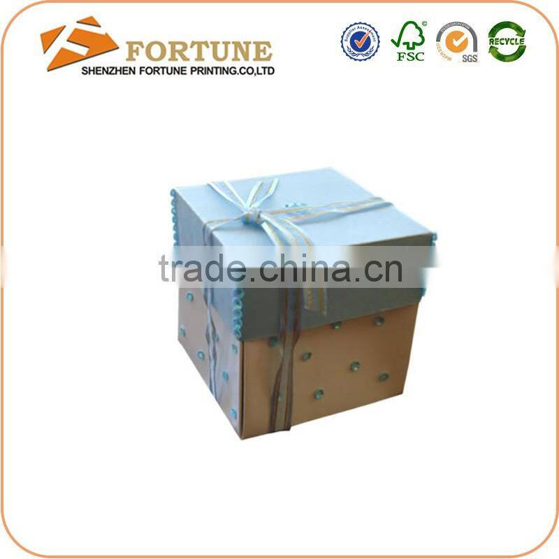 Custom printed flat pack cardboard paper folding candy box