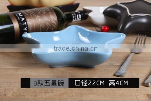 Lovely Fashion Candy Colors Sea Star Glaze Ceramic Bowl #we6