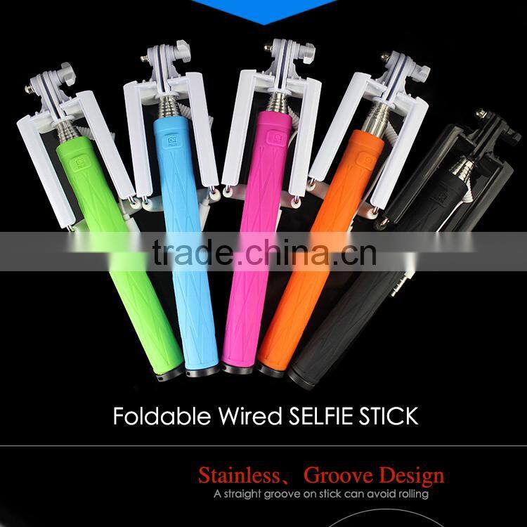 Silicon Selphie Stick, Selfie Stick with Aux Cable, Foldable Mini Monopod for Gionee Elife E7