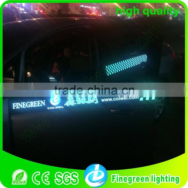 high quality finegreen brand el car sticker,outside el sheet car sticker