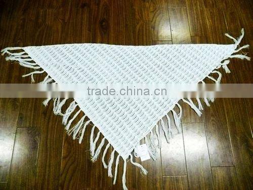 fashion lady acrylic knitted triangle shawl