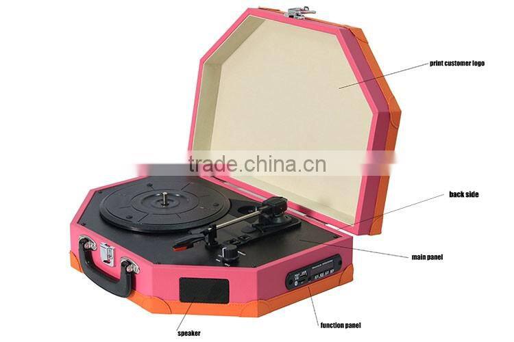 OKN-023 Factory supply Best USB vinyl record player with high stereo sound quality