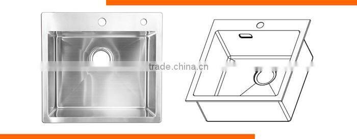 Pro CNC Welding Process Overmount fancy Single Bowl kitchen sink