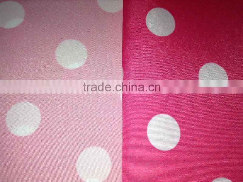 Water repellent Polyurethane coated polyester pongee Printed Fabric