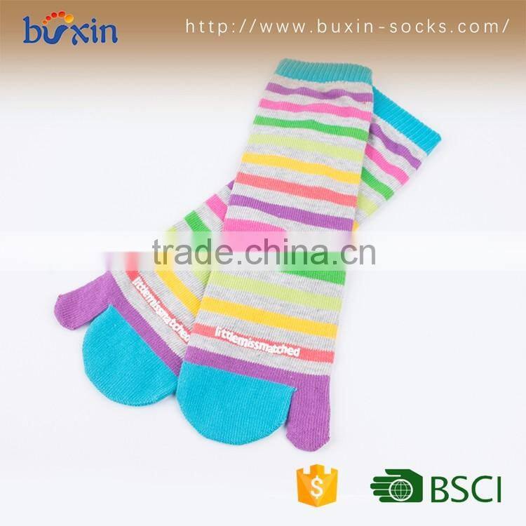 BX-Y-001 non slip trampoline yoga pilates lady sock for adults five toe grip slipper rubber sole socks