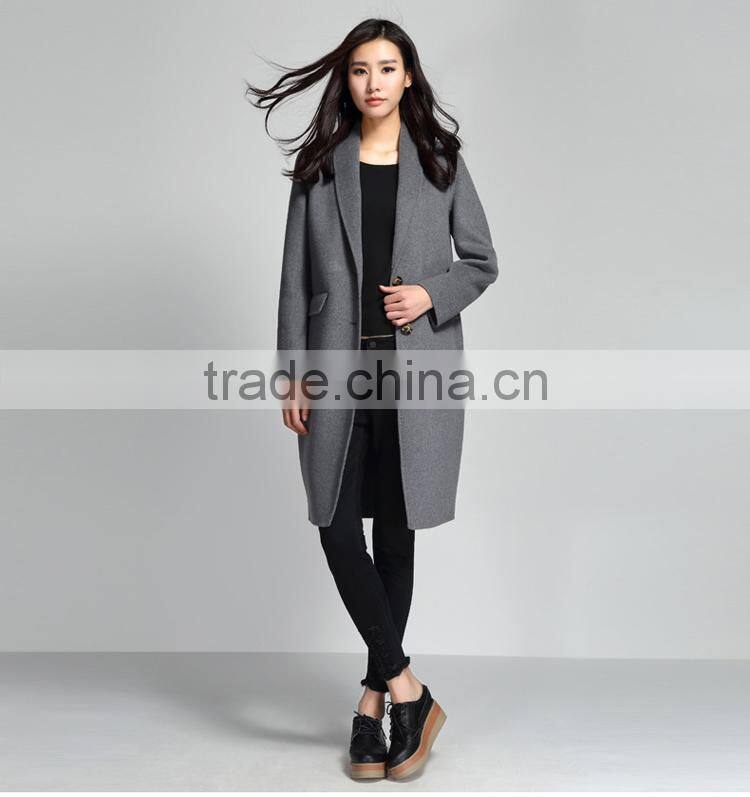 Women's Single-Breasted Wool Cashmere Spring Winter Coat OEM ODM Type Clothes Factory Manufacturer Guangzhou