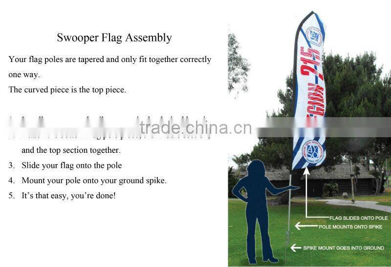 demountable aluminum swooper flagpole