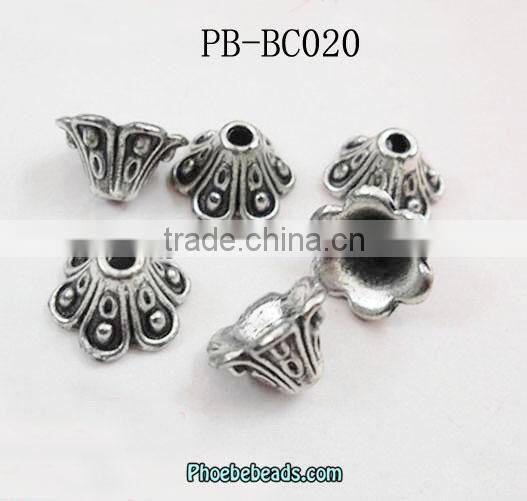 Wholesale 9mm DIY Jewelry Accessories Gold Alloy Flower Bead Spacer PB-BC018