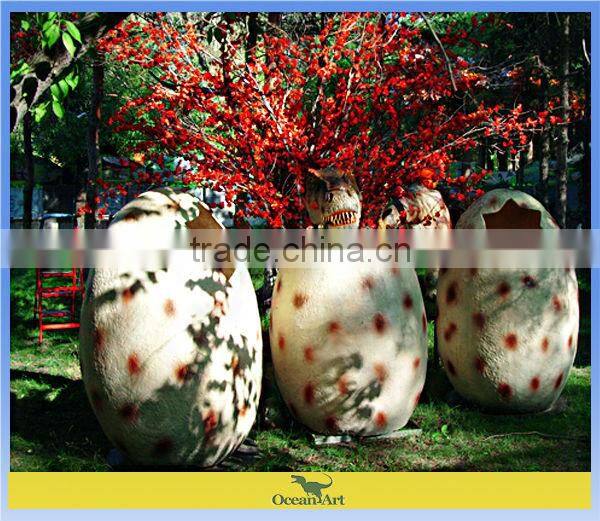 Hatched Dinosaur Emulational Glass Fibre Dinosaur Egg