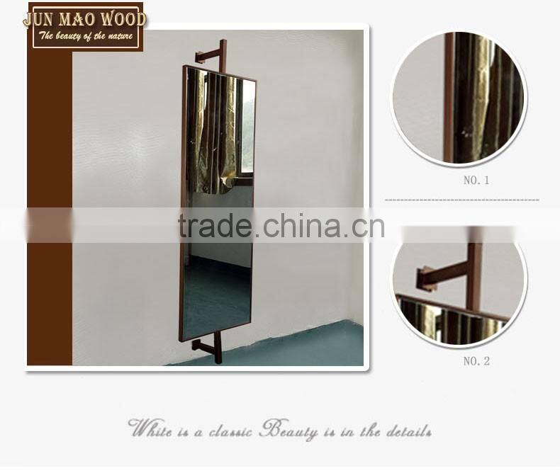 2016 New Product Stainless Steel Frame Design Fixed Wall Glass Dressing Mirror