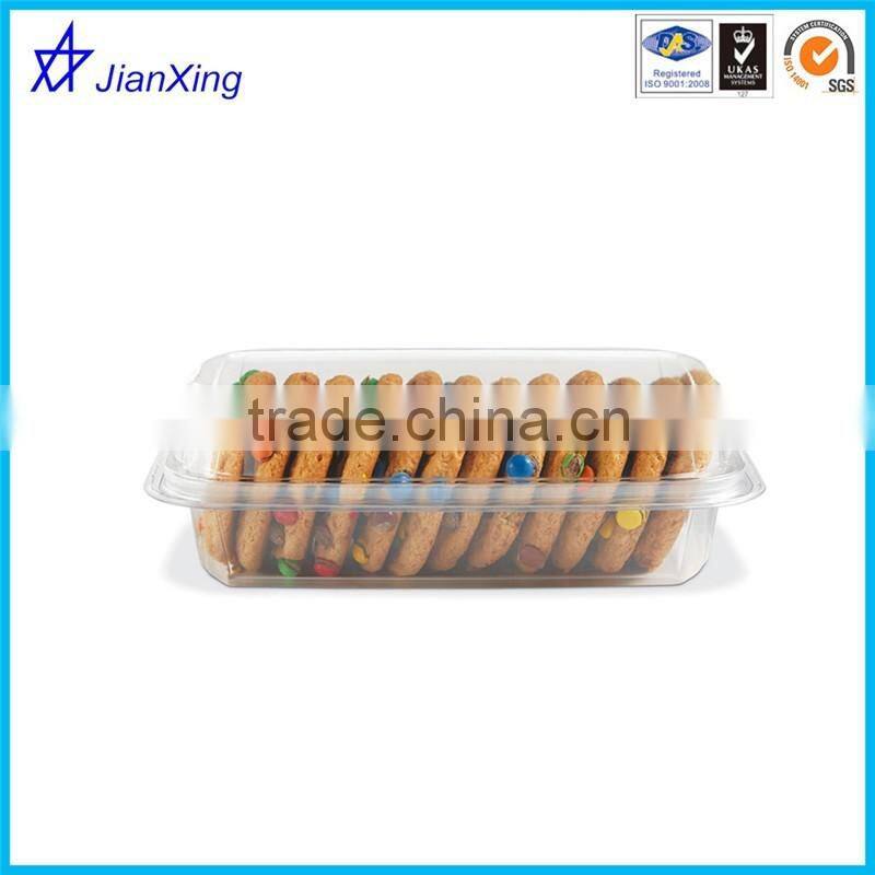 Customized plastic cookie biscuit cracker cooky tray blister packaging box