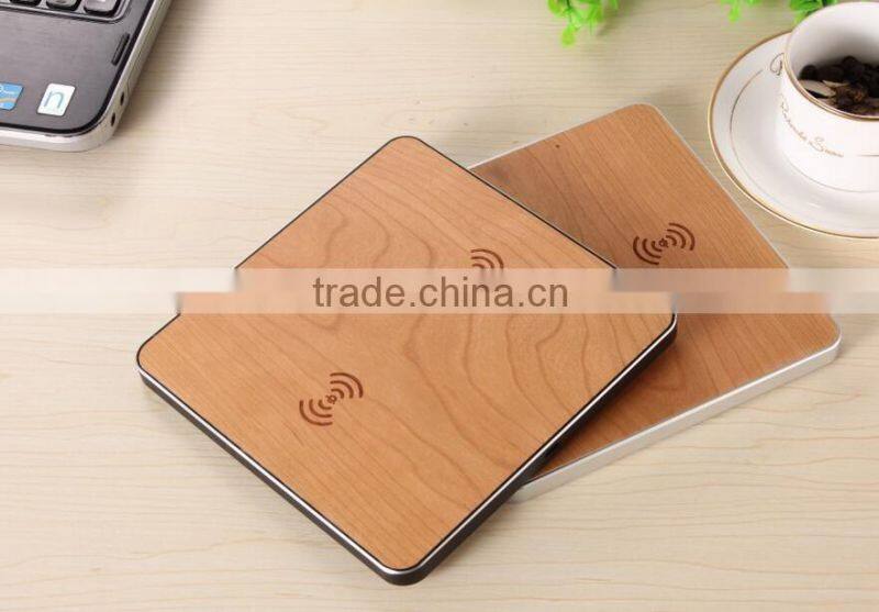 Factory supply q8 wireless charger wireless charger odm with wood design
