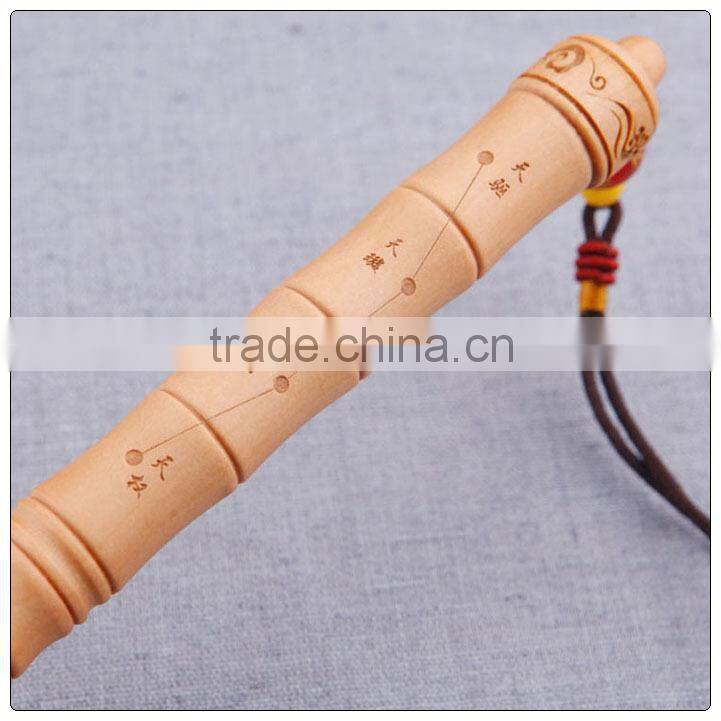 Peach wooden wen chang pen decoration