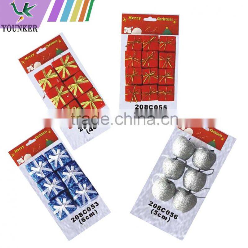 2015 New Design Christmas Pine Cone Hanging Decoration Set