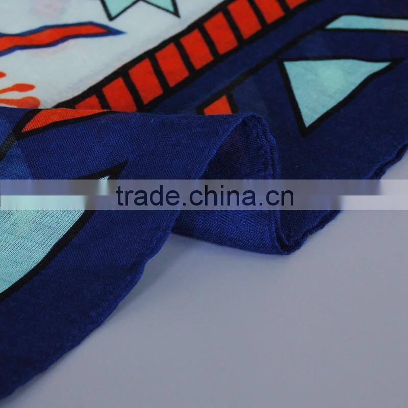 female big flower printed tassel scarf autumn popular cotton voile shawls wrap head pure muslim scarves/ pashmina