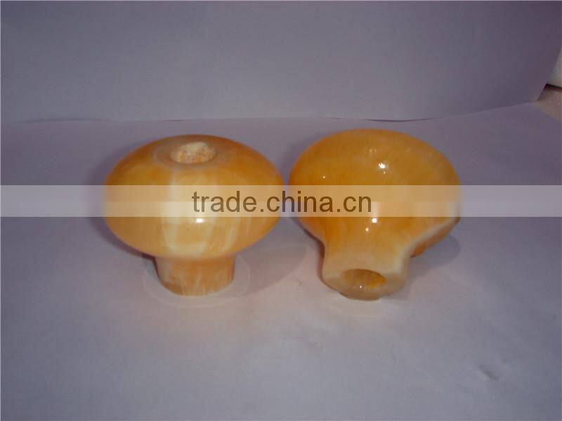 Different sizes stone shisha parts made of yellow jade