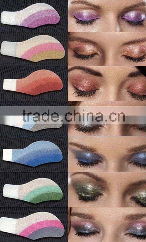 Eye temporary tattoo sticker made with eye shadow