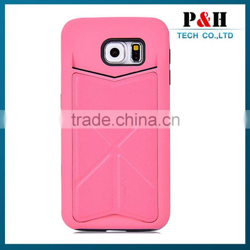 hot sale pu leather compatible brand wallet case for samsung s6