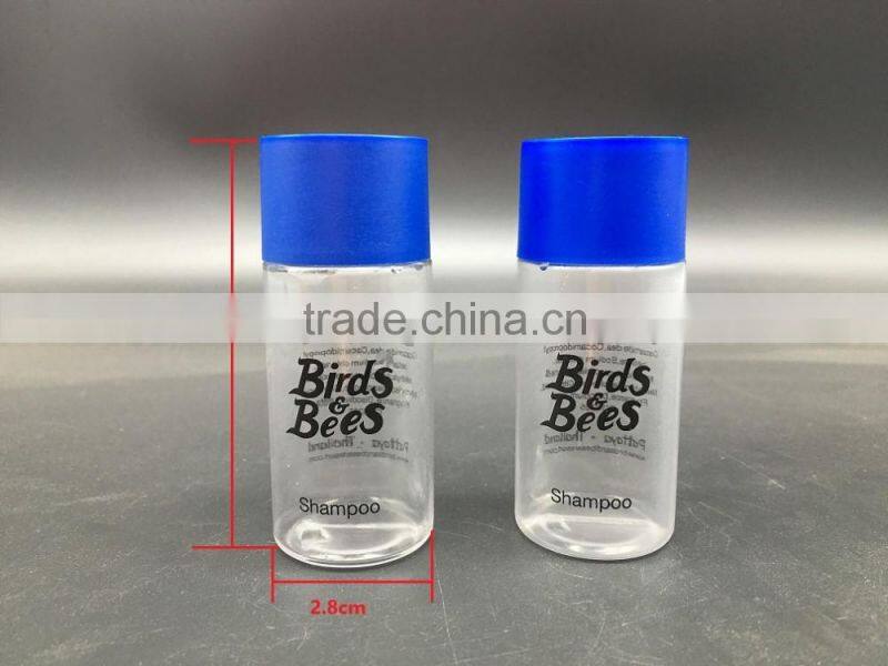 wholesale 30ml-40ml disposable hotel PVC bottle for shampoo shower gel conditioner body lotion/empty cosmetics bottle