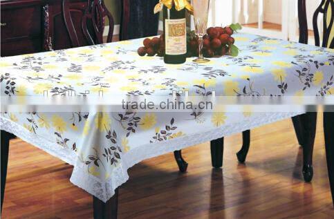 anti-slip table cloth, material EVA, 137*183cm flower printed table cover